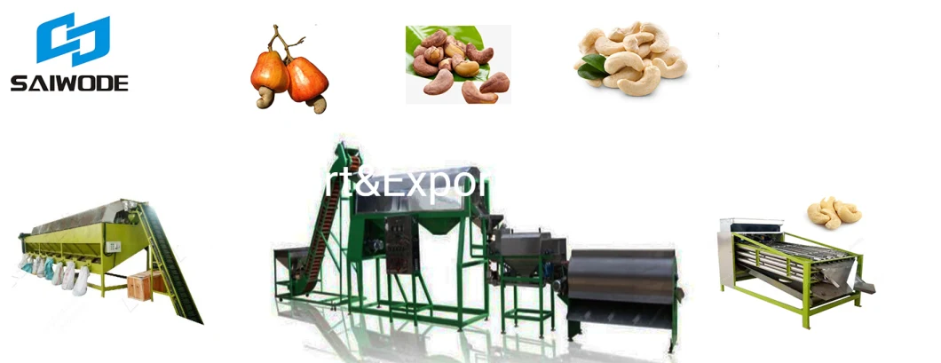 500kg/H Automatic Cashew Nut Sheeling Roasting Production Processing Line with Factory Price