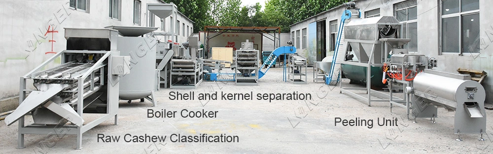 Cashew Nut Breaking Peeling Processing Equipment Plant Cashew Shelling Machine