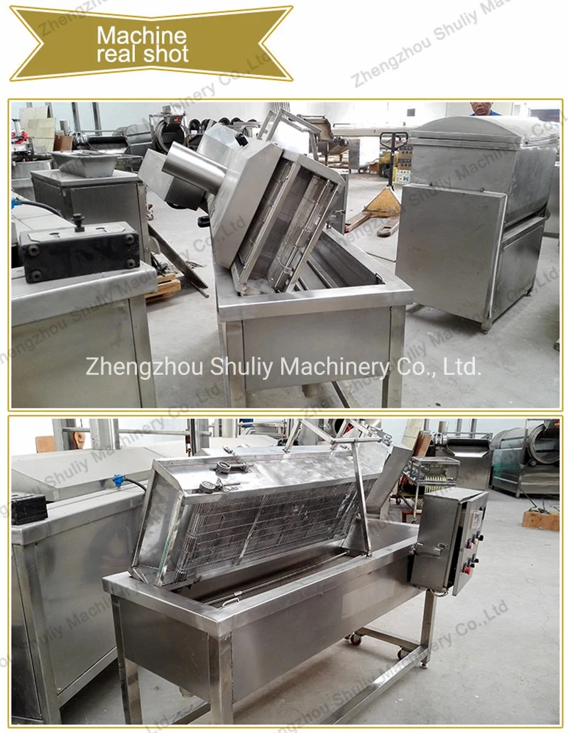 Conveyor Type Samosa Chips Nuts Oil Frying Machine for Small Shop