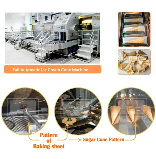 Kommerzielle Zuckertütenmaschine aus Edelstahl, Eistütenmaschine, 10000/Stunde.