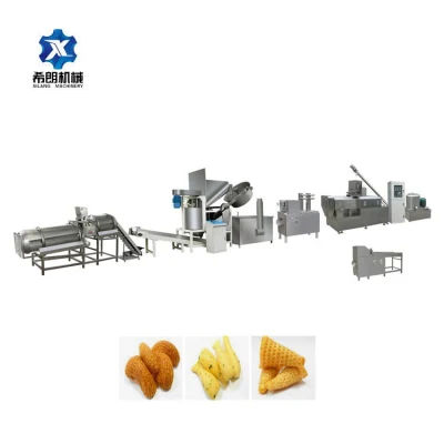 Kleiner Puffing-Extruder, gebratene Bugles-Chips, Snack-Food, Mais-Chips, Snacks, Maschinenproduktionslinie